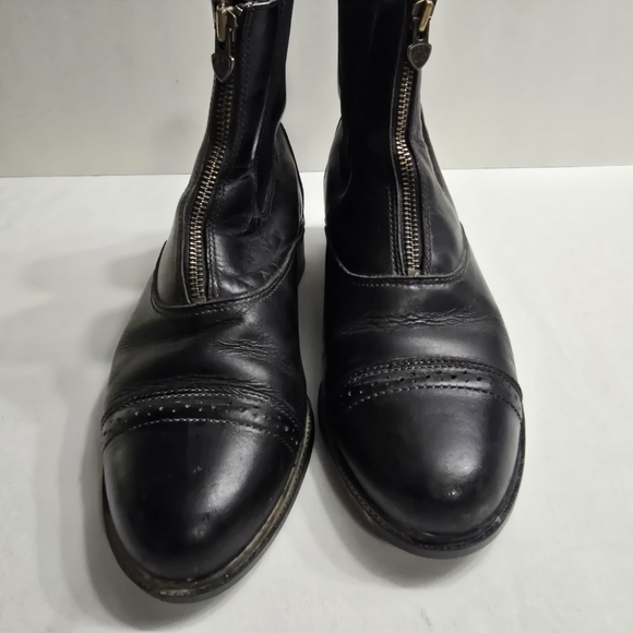 Ariat Devon Zip Paddock Riding Boot Black Leather Size 8.5 - Picture 5 of 9
